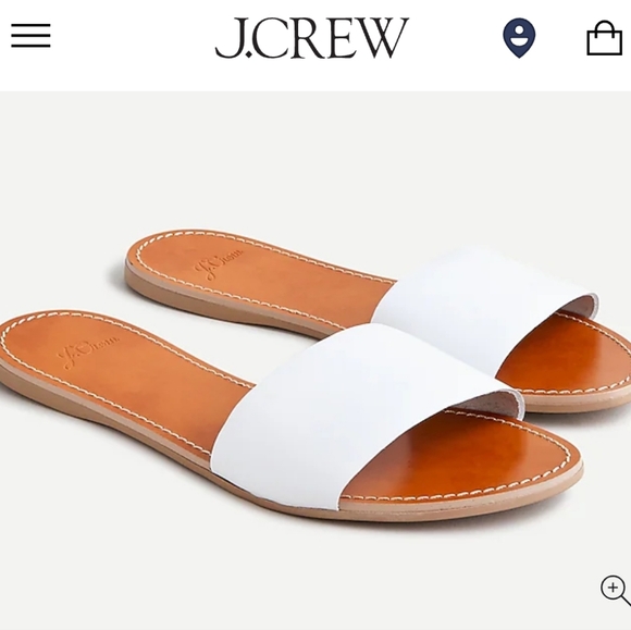 JCrew Capri slide sandals in vachetta leather - Picture 1 of 3